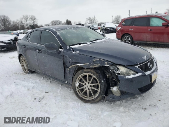 2006 Lexus IS 250 with VIN JTHCK262662003301, listed as a Copart auction lot 87390484 with Not Provided miles and Salvage Title. Bid and sale history available at DreamBid. Image 4.