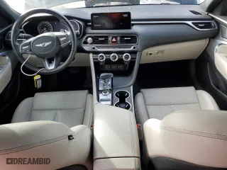 2022 Genesis G70 2.0T with VIN KMTG34TA3NU098458, listed as a Copart auction lot 87091144 with 19,802 mi miles and Salvage Title. Bid and sale history available at carsss.com. Image 8.
