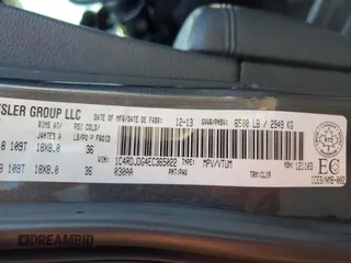2014 Dodge Durango Limited with VIN 1C4RDJDG4EC365022, listed as a Copart auction lot 79267774 with 347,830 mi miles and Salvage title. Bid and sale history available at DreamBid. Image 14.