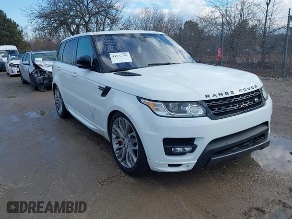 2017 Land Rover Range Rover Sport Autobiography with VIN SALWV2FEXHA162100, listed as a IAAI auction lot 41672789 with 1 mi miles. Bid and sale history available at carsss.com. Image 1.