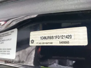 2015 Jeep Patriot Sport with VIN 1C4NJRBB1FD121420, listed as a IAAI auction lot 42344487 with 124,288 mi miles and . Bid and sale history available at DreamBid. Image 9.