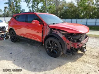 2019 Chevrolet Blazer RS with VIN 3GNKBJRS7KS702896, listed as a Copart auction lot 50388665 with 62,190 mi miles and Salvage Title. Bid and sale history available at carsss.com. Image 4.