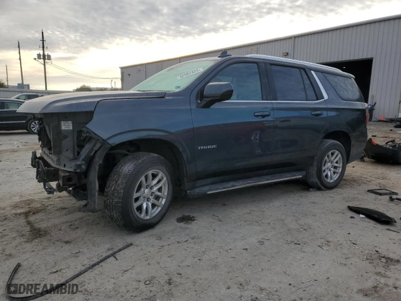 2021 Chevrolet Tahoe LT with VIN 1GNSCNKD5MR252123, listed as a Copart auction lot 42582425 with 114,130 mi miles and Salvage Title. Bid and sale history available at carsss.com. Image 1.