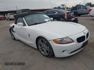 2004 BMW Z4 3.0i with VIN 4USBT53564LU07520, listed as a IAAI auction lot 42481418 with 142,782 mi miles and . Bid and sale history available at DreamBid. Image 1.