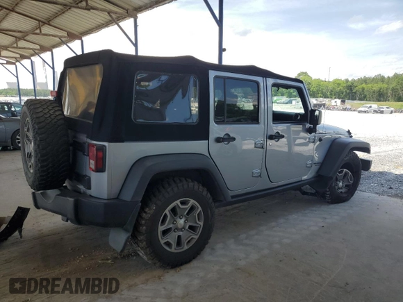 2017 Jeep Wrangler Unlimited Rubicon with VIN 1C4BJWFG4HL677477, listed as a Copart auction lot 57758175 with 89,584 mi miles and Salvage title. Bid and sale history available at DreamBid. Image 3.