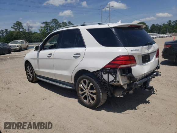 2017 Mercedes-Benz GLE 350 with VIN 4JGDA5JB8HA825720, listed as a Copart auction lot 57181155 with 51,127 mi miles and Salvage title. Bid and sale history available at DreamBid. Image 2.