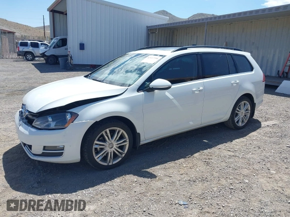 2015 Volkswagen Golf SportWagen TDI SE with VIN 3VWCA7AU2FM507053, listed as a IAAI auction lot 42117396 with 124,946 mi miles. Bid and sale history available at carsss.com. Image 2.