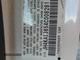 2004 Acura RL w/Navigation System with VIN JH4KA96654C008281, listed as a Copart auction lot 68937624 with 0 mi miles and Salvage Title. Bid and sale history available at carsss.com. Image 14.