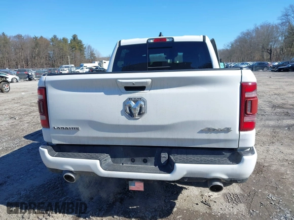 2022 Ram 1500 Laramie with VIN 1C6SRFJTXNN237199, listed as a IAAI auction lot 41705536 with 35,143 mi miles and . Bid and sale history available at DreamBid. Image 16.
