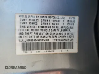 2009 Honda Fit Sport z VIN JHMGE88459S054996, wystawiony jako Copart lot #54799705 z przebiegiem 69 642 mil mil oraz Szkody całkowita. Historia ofert i sprzedaży dostępna na DreamBid. Obrazek 13.
