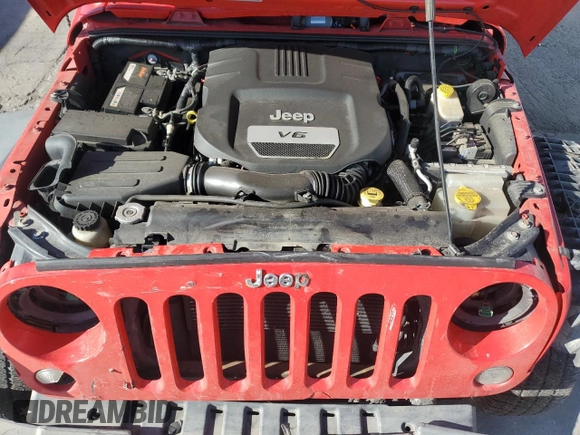 2015 Jeep Wrangler Unlimited Willys Wheeler with VIN 1C4BJWDG8FL574014, listed as a Copart auction lot 51921255 with 54,134 mi miles and Salvage Title. Bid and sale history available at DreamBid. Image 13.