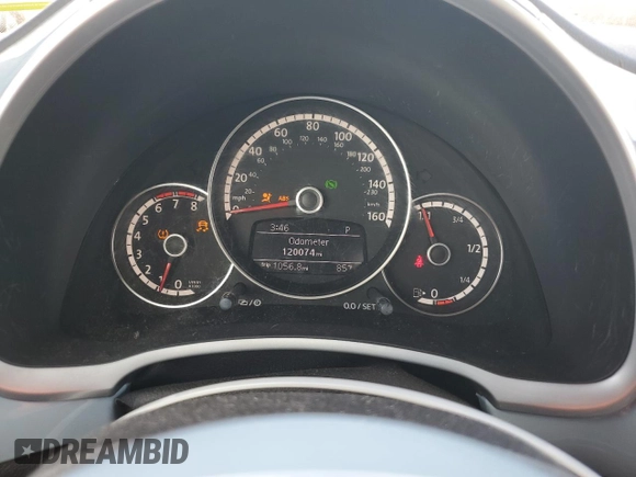 2014 Volkswagen Beetle 2.5L w/Sun with VIN 3VWJP7AT8EM633476, listed as a Copart auction lot 53447715 with 120,074 mi miles and Salvage Title. Bid and sale history available at DreamBid. Image 9.