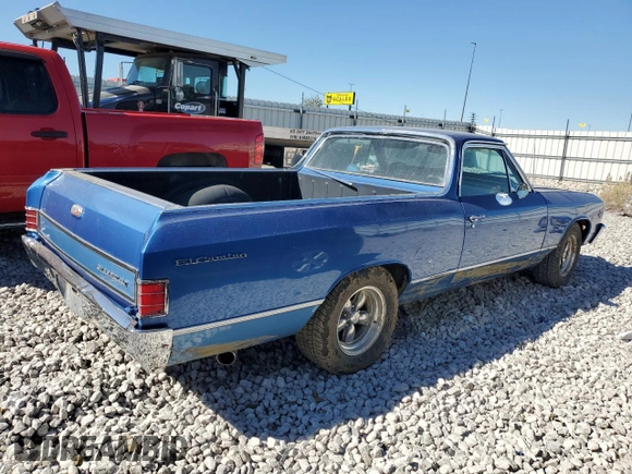 1967 Chevrolet El Camino z VIN 136807Z141910, wystawiony jako Copart lot #75923324 z przebiegiem 70 138 mil mil oraz Szkoda całkowita • Salvage title. Historia ofert i sprzedaży dostępna na DreamBid. Obrazek 3.