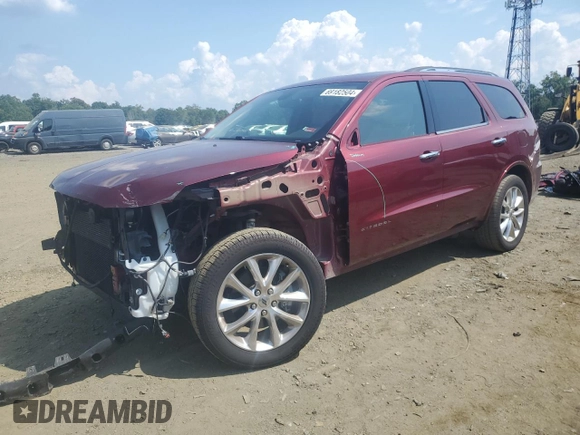 2019 Dodge Durango Citadel with VIN 1C4RDHEG0KC616427, listed as a Copart auction lot 69182504 with 56,091 mi miles and Salvage Title. Bid and sale history available at DreamBid. Image 1.