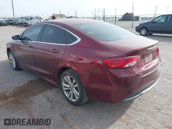 2015 Chrysler 200 Limited with VIN 1C3CCCAB1FN632818, listed as a IAAI auction lot 41921516 with 112,295 mi miles. Bid and sale history available at carsss.com. Image 3.