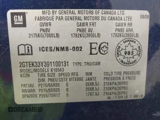 2009 GMC Sierra 1500 z VIN 2GTEK33Y391100131, wystawiony jako IAAI lot #42292487 z przebiegiem 197 968 mil mil oraz . Historia ofert i sprzedaży dostępna na DreamBid. Obrazek 9.