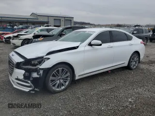 2018 Genesis G80 3.8L with VIN KMHGN4JE9JU226917, listed as a Copart auction lot 88025315 with 93,396 mi miles and Salvage Title. Bid and sale history available at carsss.com. Image 1.