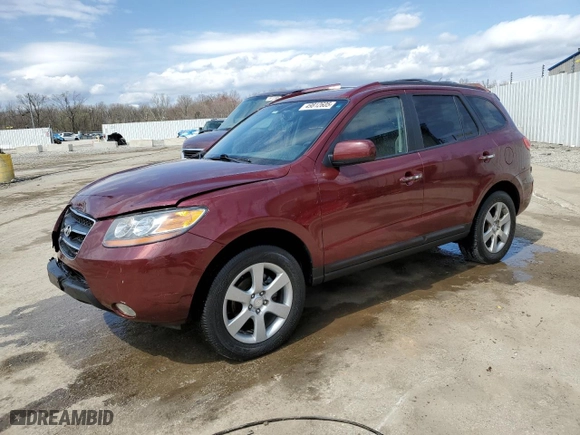 2009 Hyundai Santa Fe SE with VIN 5NMSH13E49H281053, listed as a Copart auction lot 49812605 with 92,858 mi miles and Salvage Title. Bid and sale history available at carsss.com. Image 1.