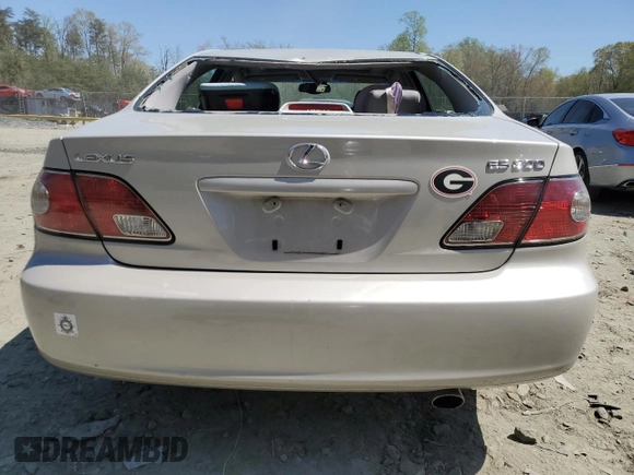 2003 Lexus ES 300 with VIN JTHBF30G230131052, listed as a Copart auction lot 53727255 with 122,755 mi miles and Salvage Title. Bid and sale history available at DreamBid. Image 6.