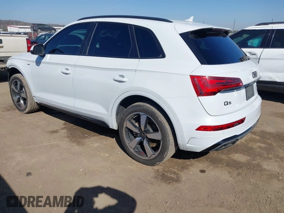 2022 Audi Q5 S line Premium Plus with VIN WA1EAAFY1N2126380, listed as a IAAI auction lot 41782000 with 27,599 mi miles and . Bid and sale history available at DreamBid. Image 3.