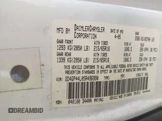 2005 Dodge Caravan SXT с VIN 2D4GP44L05R496990, выставлен на аукционе IAAI как лот 42661030 с пробегом 161 254 миль миль и . История ставок и продаж доступна на DreamBid. Изображение 9.