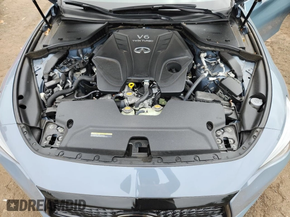 2022 Infiniti Q60 Red Sport 400 with VIN JN1FV7LL9NM680994, listed as a Copart auction lot 64282055 with 7,274 mi miles and Salvage title. Bid and sale history available at DreamBid. Image 11.