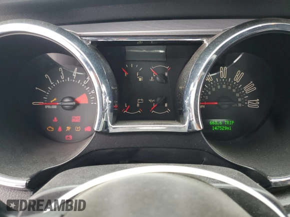 2008 Ford Mustang Deluxe with VIN 1ZVHT80N785162868, listed as a Copart auction lot 53402435 with 147,529 mi miles and Salvage Title. Bid and sale history available at carsss.com. Image 9.