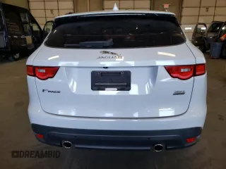 2018 Jaguar F-Pace 35t Prestige with VIN SADCK2EV7JA252724, listed as a Copart auction lot 71237194 with 50,582 mi miles and Salvage title. Bid and sale history available at DreamBid. Image 6.
