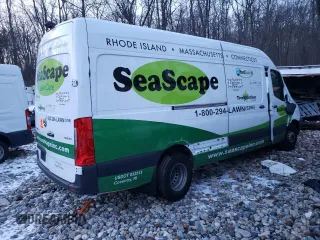 2023 Mercedes-Benz Sprinter with VIN W1Y5NCHY9PT141723, listed as a Copart auction lot 54197785 with 9,893 mi miles and Salvage Title. Bid and sale history available at DreamBid. Image 3.