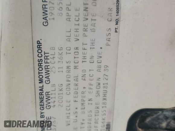1987 Cadillac Seville z VIN 1G6KS518XHU812739, wystawiony jako Copart lot #79308574 z przebiegiem Nie podano mil oraz Szkoda całkowita • Salvage title. Historia ofert i sprzedaży dostępna na DreamBid. Obrazek 13.