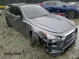 2020 Infiniti Q50 Red Sport 400 with VIN JN1FV7AR0LM660251, listed as a Copart auction lot 72771624 with 39,974 mi miles and Salvage Title. Bid and sale history available at carsss.com. Image 11.