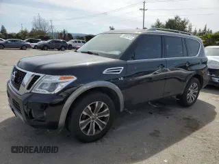 2019 Nissan Armada SL with VIN JN8AY2ND6K9092402, listed as a Copart auction lot 50261495 with 0 mi miles and Salvage Title. Bid and sale history available at carsss.com. Image 1.