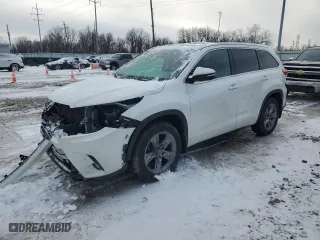 2017 Toyota Highlander Limited with VIN 5TDDZRFH2HS382016, listed as a Copart auction lot 45843765 with 115,181 mi miles and Salvage Title. Bid and sale history available at carsss.com. Image 1.