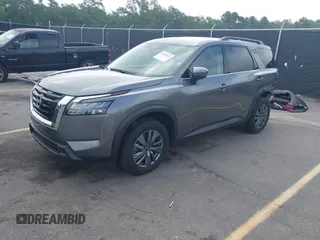 2025 Nissan Pathfinder SV with VIN 5N1DR3BC6SC205478, listed as a IAAI auction lot 42719067 with 26,744 mi miles and . Bid and sale history available at DreamBid. Image 2.
