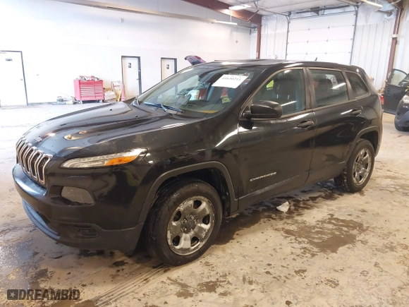 2014 Jeep Cherokee Sport with VIN 1C4PJLAB1EW148725, listed as a IAAI auction lot 41630211 with 174,824 mi miles. Bid and sale history available at carsss.com. Image 17.