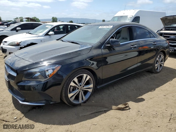 2019 Mercedes-Benz CLA with VIN WDDSJ4EB1KN766645, listed as a Copart auction lot 54074245 with 47,471 mi miles and Salvage Title. Bid and sale history available at carsss.com. Image 1.