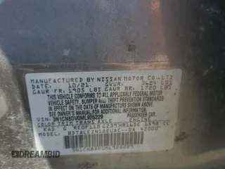 2021 Nissan Versa S with VIN 3N1CN8DV0ML925229, listed as a Copart auction lot 53815695 with 116,842 mi miles and Clean title. Bid and sale history available at DreamBid. Image 12.