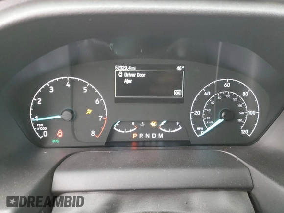 2022 Ford Transit Cargo with VIN 1FTBW3X89NKA31604, listed as a Copart auction lot 43710745 with 52,329 mi miles and Salvage title. Bid and sale history available at DreamBid. Image 9.