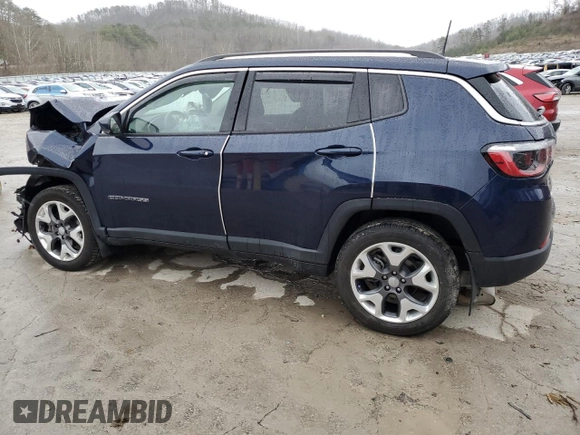 2021 Jeep Compass Limited with VIN 3C4NJDCBXMT602906, listed as a Copart auction lot 47918215 with 70,784 mi miles and Salvage Title. Bid and sale history available at DreamBid. Image 2.