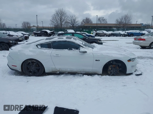2019 Ford Mustang GT with VIN 1FA6P8CFXK5195668, listed as a IAAI auction lot 41247123 with 83,514 mi miles. Bid and sale history available at carsss.com. Image 14.