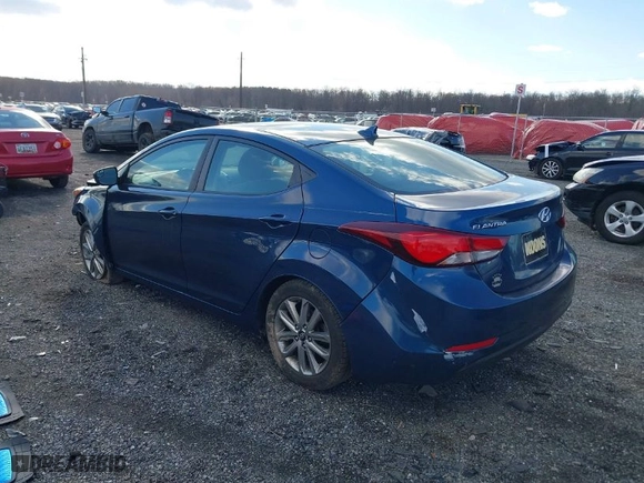 2016 Hyundai Elantra SE with VIN KMHDH4AE4GU502326, listed as a IAAI auction lot 41508061 with 109,661 mi miles. Bid and sale history available at carsss.com. Image 3.