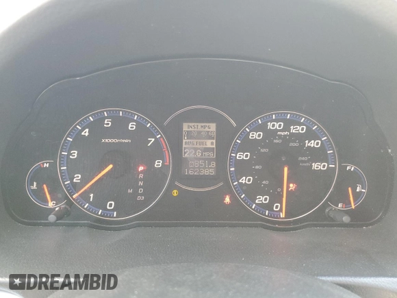 2007 Acura TSX with VIN JH4CL96887C007968, listed as a Copart auction lot 49285985 with 162,385 mi miles and Salvage Title. Bid and sale history available at carsss.com. Image 9.