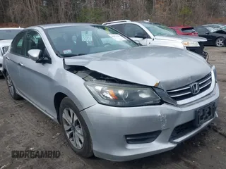 2014 Honda Accord LX z VIN 1HGCR2F39EA118079, wystawiony jako IAAI lot #41821343 z przebiegiem 166 170 mil mil oraz . Historia ofert i sprzedaży dostępna na DreamBid. Obrazek 1.