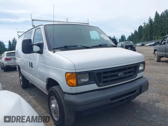 2007 Ford Econoline Cargo with VIN 1FTSE34LX7DB07866, listed as a IAAI auction lot 42731198 with 129,514 mi miles and . Bid and sale history available at DreamBid. Image 1.