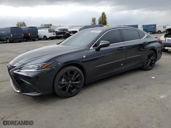 2023 Lexus ES with VIN 58AJZ1B19PU145728, listed as a Copart auction lot 80336054 with 48,281 mi miles and Salvage Title. Bid and sale history available at carsss.com. Image 1.