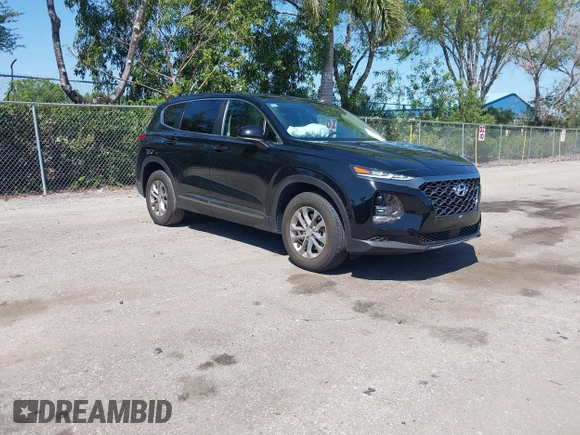 2019 Hyundai Santa Fe SE with VIN 5NMS23AD4KH088902, listed as a IAAI auction lot 42044465 with 34,302 mi miles and . Bid and sale history available at DreamBid. Image 1.