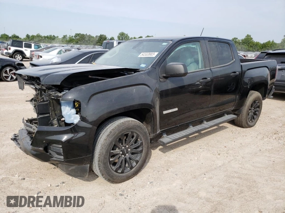 2021 GMC Canyon 2WD Elevation Standard with VIN 1GTG5BENXM1126737, listed as a Copart auction lot 54553903 with 32,701 mi miles and Salvage Title. Bid and sale history available at carsss.com. Image 1.