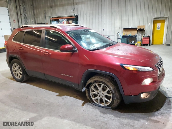 2015 Jeep Cherokee Latitude with VIN 1C4PJMCS2FW588909, listed as a Copart auction lot 48317885 with 125,810 mi miles and Salvage Title. Bid and sale history available at carsss.com. Image 4.