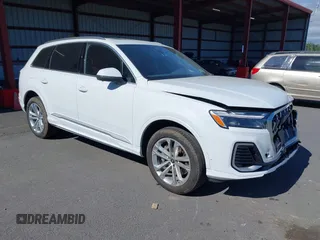 2025 Audi Q7 Premium Plus with VIN WA1LVBF73SD010641, listed as a IAAI auction lot 42297548 with 9,597 mi miles and . Bid and sale history available at DreamBid. Image 1.