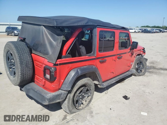 2020 Jeep Wrangler Unlimited Sport с VIN 1C4HJXDG6LW278287, выставлен на аукционе Copart как лот 54019895 с пробегом 60 156 миль миль и Списание • Salvage title. История ставок и продаж доступна на DreamBid. Изображение 3.